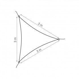 Trójkątny żagiel przeciwsłoneczny - szary Grindi - 5
