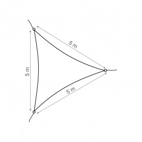 Trójkątny żagiel przeciwsłoneczny - szary Grindi - 11