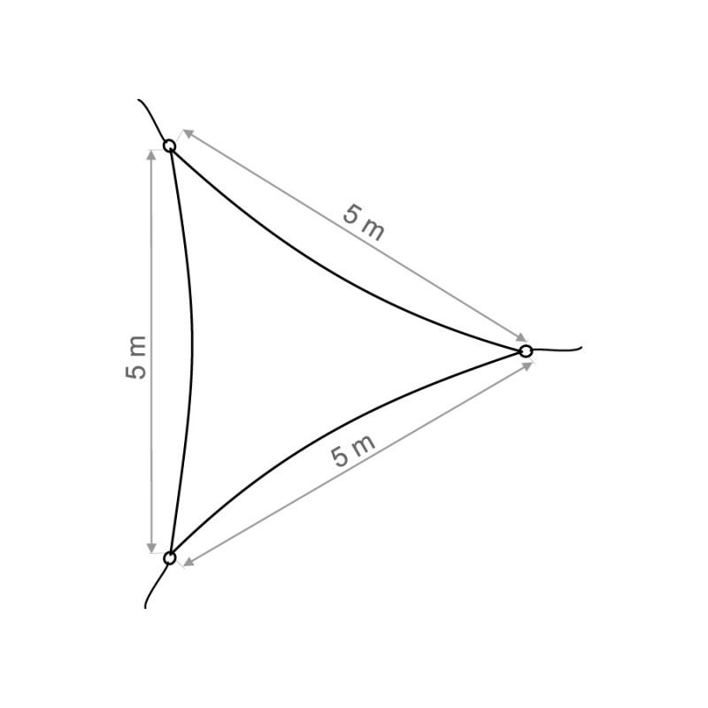 Trójkątny żagiel przeciwsłoneczny - szary Grindi - 11