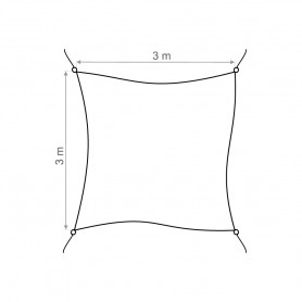 Żagiel przeciwsłoneczny kwadratowy beżowy Grindi - 5