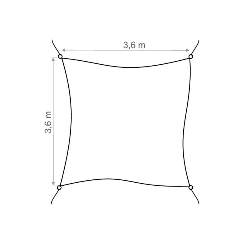 Żagiel przeciwsłoneczny kwadratowy beżowy Grindi - 8
