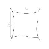 Żagiel przeciwsłoneczny kwadratowy szary Grindi - 5