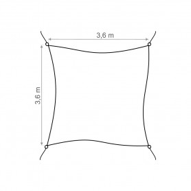 Żagiel przeciwsłoneczny kwadratowy szary Grindi - 8