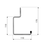 Hak garażowy - wkręcany - HW Velano - 2