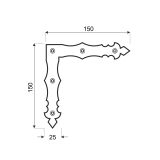 Narożnik ozdobny czarny - NAD DMX - 2