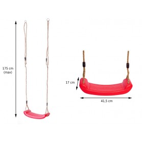 Siedzisko plastikowe 41,5x17 czerwone - GHS Grindi - 3