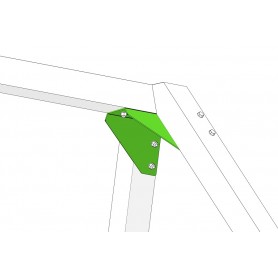 Łącznik belki kwadratowej 90x150x3,0 czerwony - GHL 3 Grindi - 3