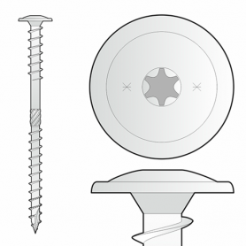 Wkręt do izolacji z łbem talerzowym 8mm - WKT - karton DMX - 1