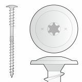 Wkręt do izolacji z łbem talerzowym 8mm - WKT - karton DMX - 1