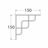 Wspornik ozdobny - stalowy - SQUARE Velano - 2