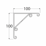 Wspornik ozdobny - ornamentowy stalowy - WO Velano - 2