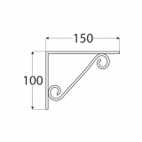 Wspornik ozdobny - ornamentowy stalowy - WOP Velano - 2