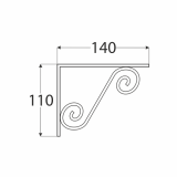 Wspornik ozdobny - ornamentowy stalowy - WOZ Velano - 2