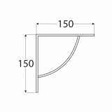 Wspornik półki ozdobny - stalowy - WPR Velano - 2