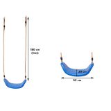 Siedzisko plastikowe 52x20 niebieskie - GHS Grindi - 2