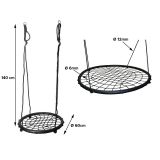 Siedzisko bocianie gniazdo 60cm czarne - GHS 4 Grindi - 4