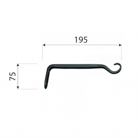 Uchwyt na kwietnik UK 6 Prosty 75x195 Velano - 3