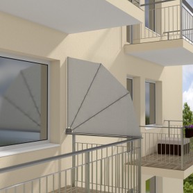 Osłona balkonowa 140x140 szara - Bora Grindi - 5