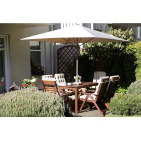 Parasol Ogrodowy Caldo - 250x250 beżowy Grindi - 11