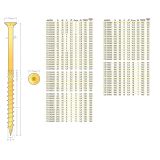 Wkręt ciesielski z łbem stożkowym 3,5 mm - CS - karton DMX - 14
