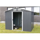 Domek ogrodowy metalowy, szary - Fiori III - 174x236x190 Grindi - 3