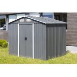 Domek ogrodowy metalowy, szary - Fiori III - 174x236x190 Grindi - 11