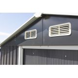 Domek ogrodowy metalowy, szary - Fiori III - 174x236x190 Grindi - 6