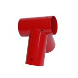 Łącznik belki okrągłej 100° czerwony - Ø100 - GHVO Grindi - 1