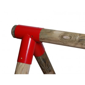 Łącznik belki okrągłej 100° czerwony - Ø100 - GHVO Grindi - 2