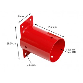 Łącznik ścienny belki okrągłej fi 100 czerwony - GHSO Grindi - 3