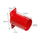 Łącznik ścienny belki okrągłej fi 100 czerwony - GHSO Grindi - 3