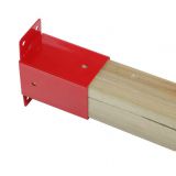 Łącznik ścienny belki kwadratowej 90x90 czerwony - GHSK Grindi - 2