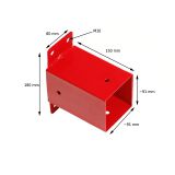 Łącznik ścienny belki kwadratowej 90x90 czerwony - GHSK Grindi - 3