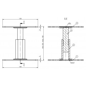 Podstawa słupa - regulowana gwintowana - PR GRUNDLINE - 6