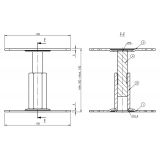 Podstawa słupa - regulowana gwintowana - PR GRUNDLINE - 6