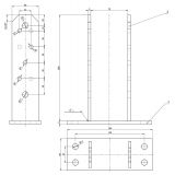 Podstawa słupa - przykręcana do betonu PST GRUNDLINE - 2