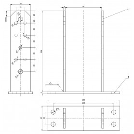 Podstawa słupa - przykręcana do betonu PST GRUNDLINE - 5