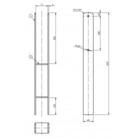 Podstawa słupa - kotwa do betonu typu "H" - PSH GRUNDLINE - 6