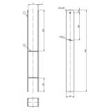 Podstawa słupa - kotwa do betonu typu "H" - PSH GRUNDLINE - 6
