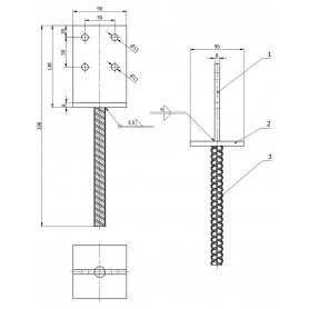 Podstawa słupa - wpuszczana - PSW GRUNDLINE - 6