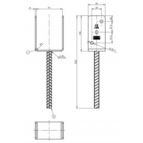 Podstawa słupa PS - typu U GRUNDLINE - 19