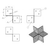 Łącznik narożny pergoli - czarny - GPLN DMX - 2