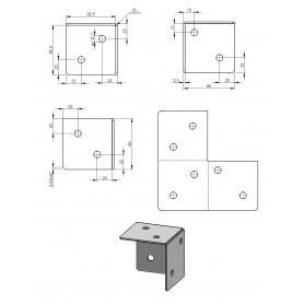 Podstawa słupa pergoli - czarna - GPPS DMX - 2
