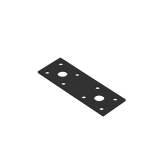 Ozdobny łącznik płaski - czarny - LP 1 DMX - 1