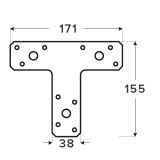 Ozdobny kątownik typu T - czarny - KT 2 DMX - 2
