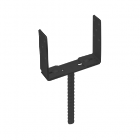 Ozdobna odstawa słupa - regulowana - PSRU czarna GRUNDLINE - 1