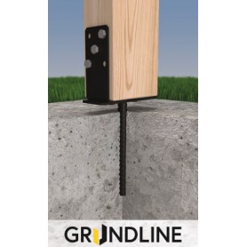 Ozdobna odstawa słupa - regulowana - PSRU czarna GRUNDLINE - 4