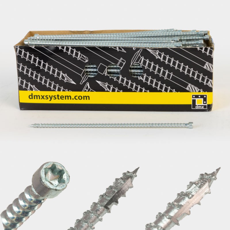 Wkręt ciesielski, pełny gwint łeb walcowy 6mm - CPW - karton 100 szt DMX - 8