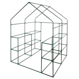 Szklarnia ogrodowa biała domek - 143x143x195 - Canna II Grindi - 5