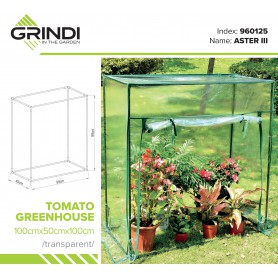 Szklarnia na pomidory przezroczysta - 100x50x100 - Aster III Grindi - 7